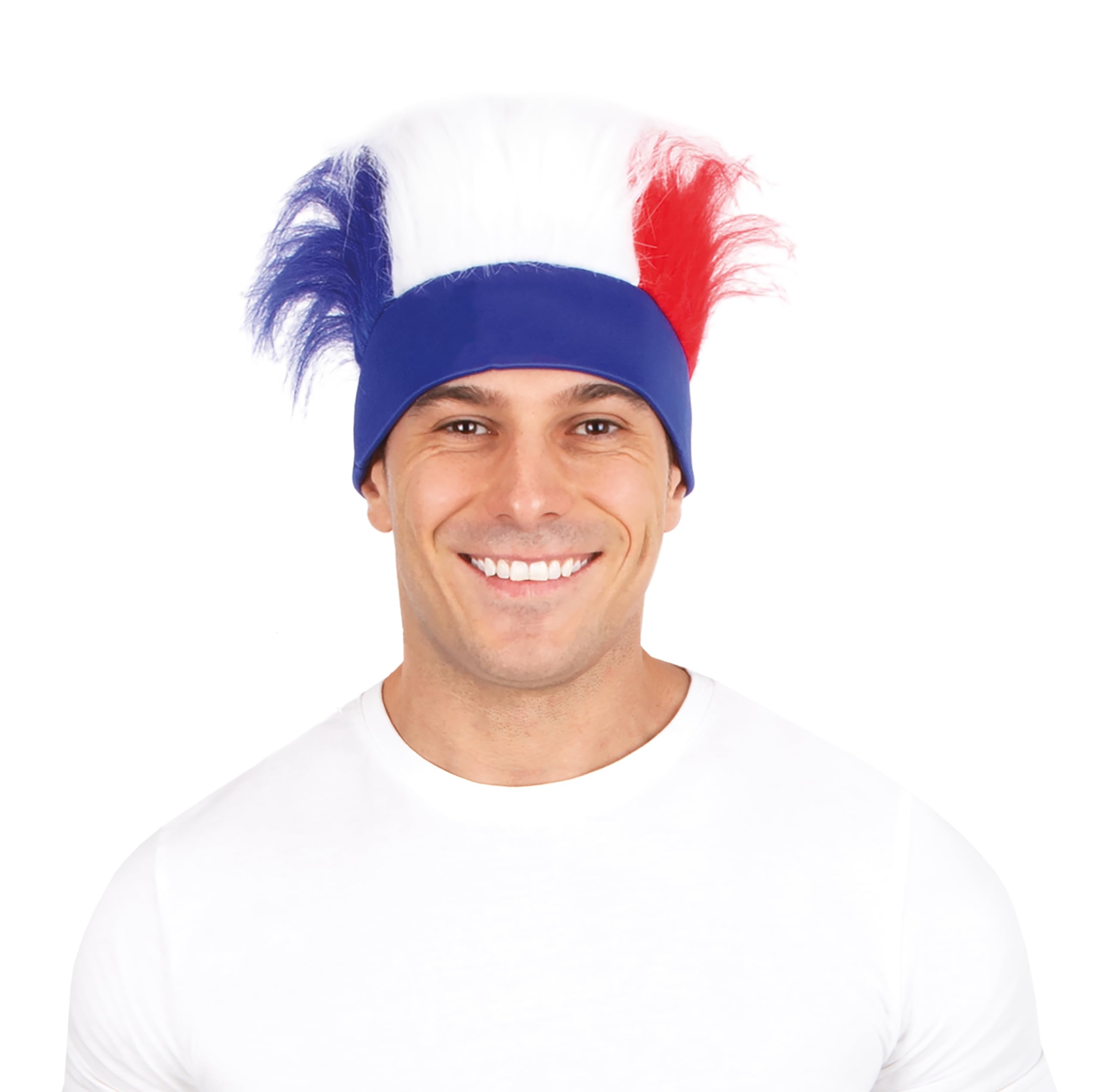 p-tit-clown-22394-haarband-mit-haaren-blau-wei-rot-frankreich-fans image 3