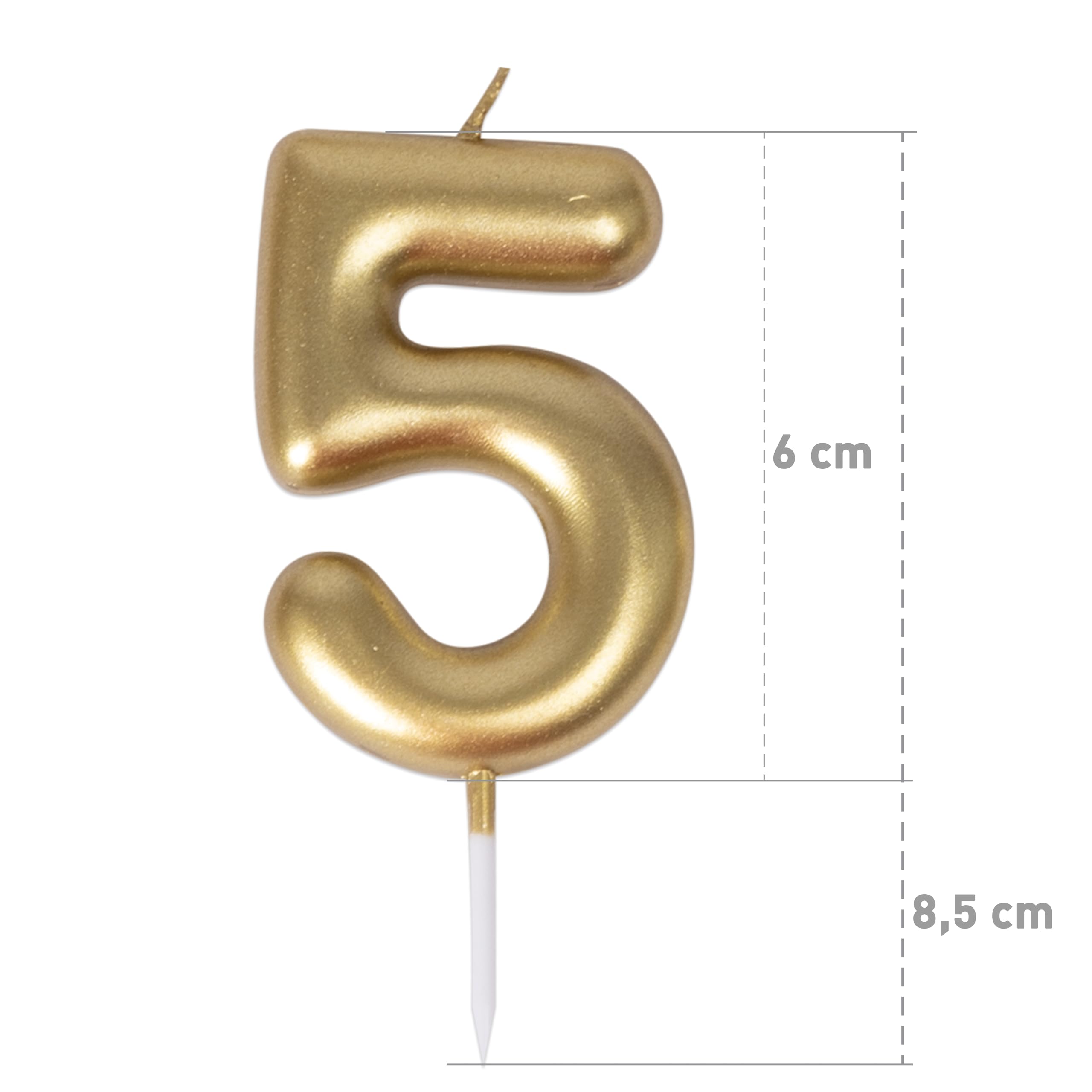 ptit-clown-23935-goldkerze-zahlenkerze-zahl-5-geburtstag image 2