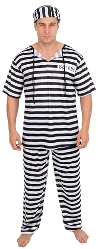 p-tit-clown-str-fling-gefangenen-kost-m-schwarz-wei-gestreift-polyester image 7