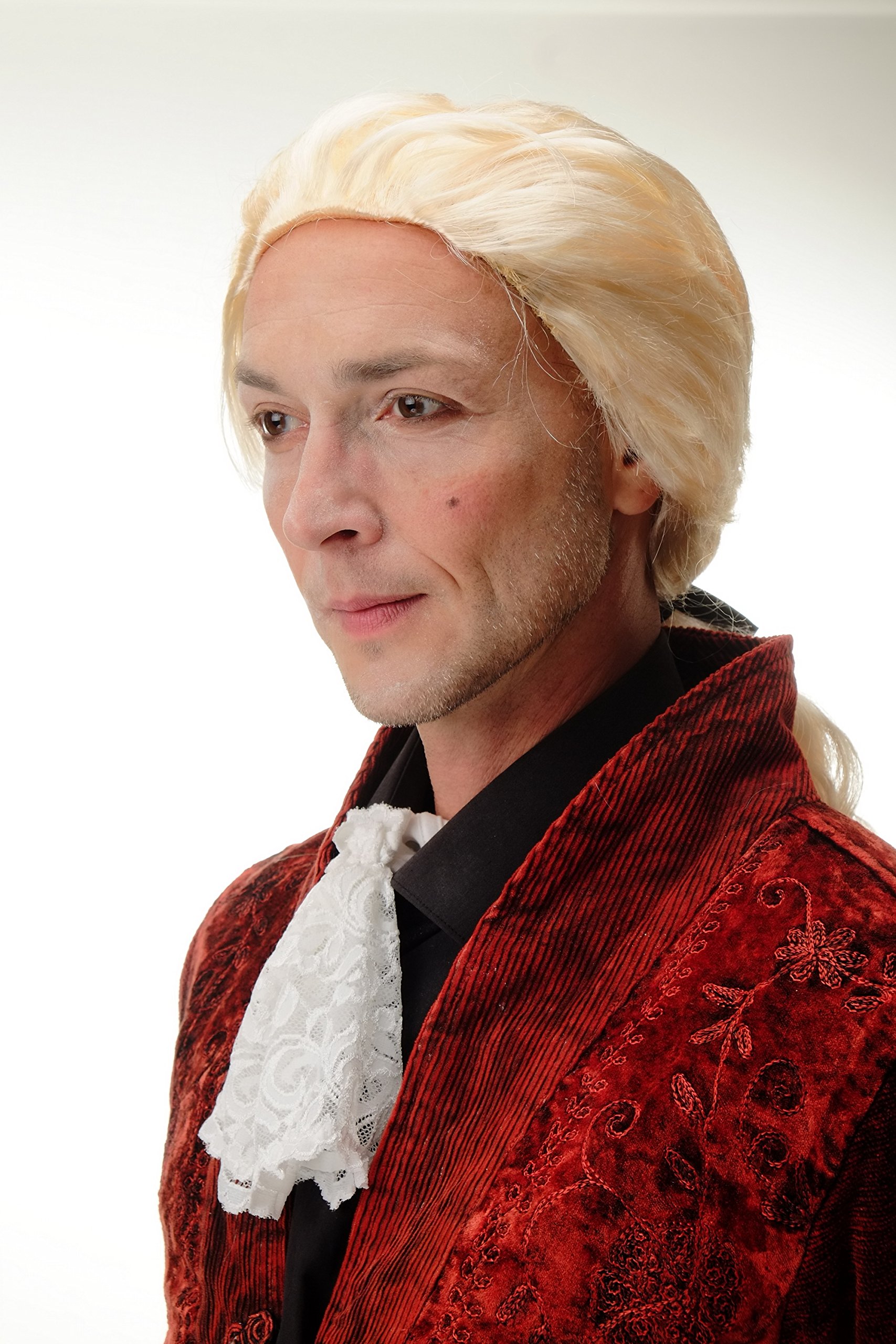 wig-me-up-4287-p88-herren-per-cke-barock-blond-mit-zopf-45-cm image 3