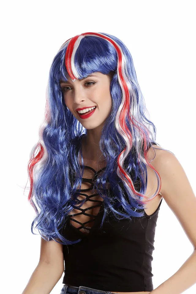 wig-me-up-90923-union-jack-fanper-cke-damen-blau-wei-rot-lang-wellig image 1