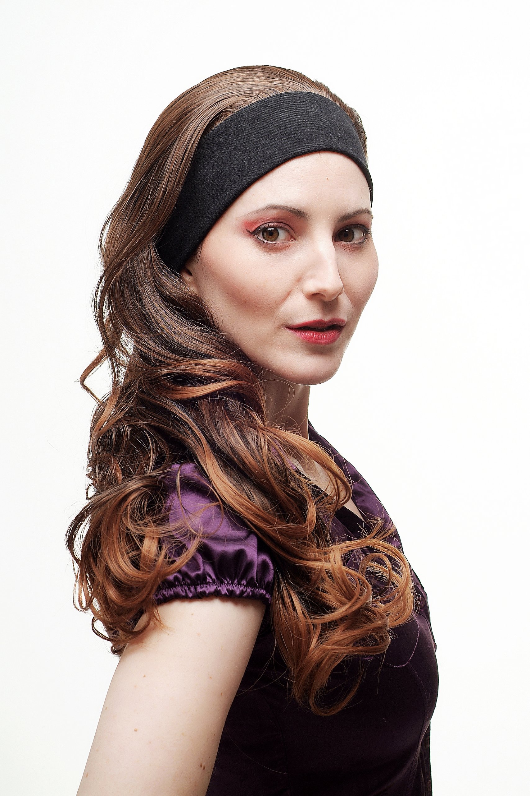 wig-me-up-h9309-2t30-haarteil-halbper-cke-stirnband-lang-gelockt-braun-mix-60-cm image 7
