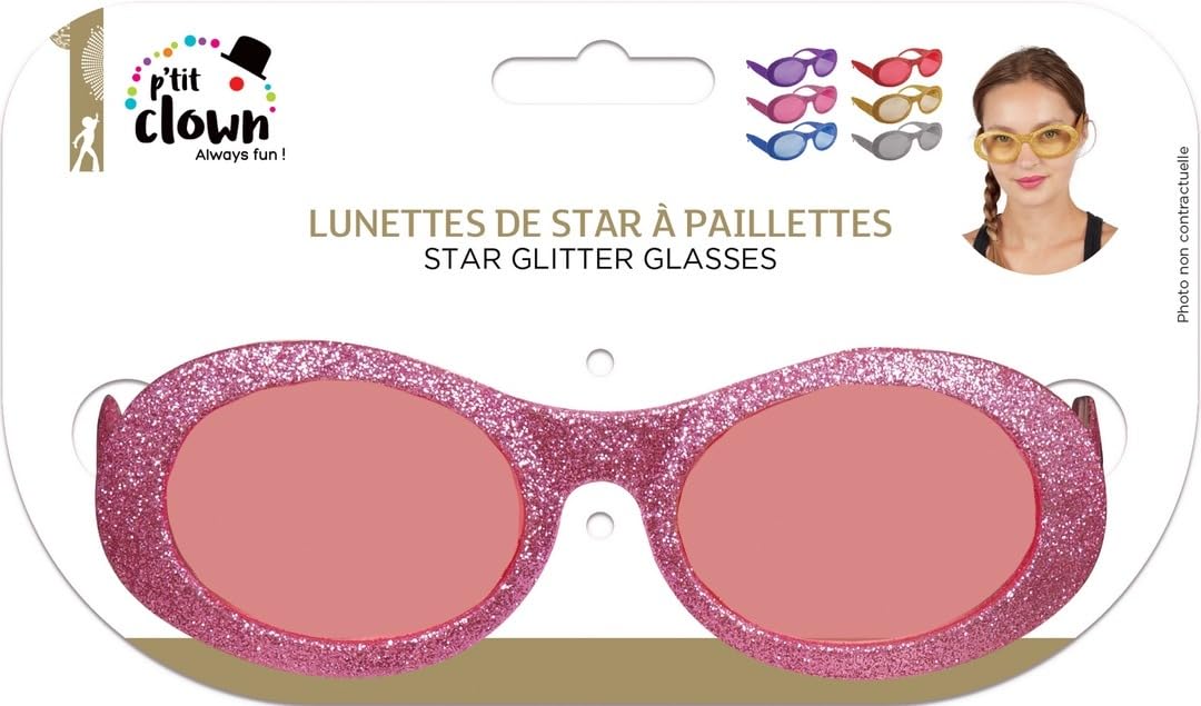 ptit-clown-24581-glitzerbrille-kunststoff-partybrille-mehrfarbig image 7