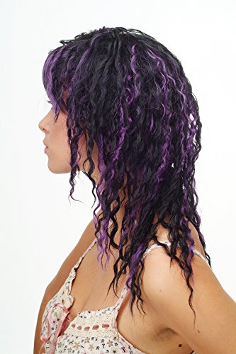 wig-me-up-81119-damenper-cke-lang-krepplocken-wetlook-schwarz-lila image 7