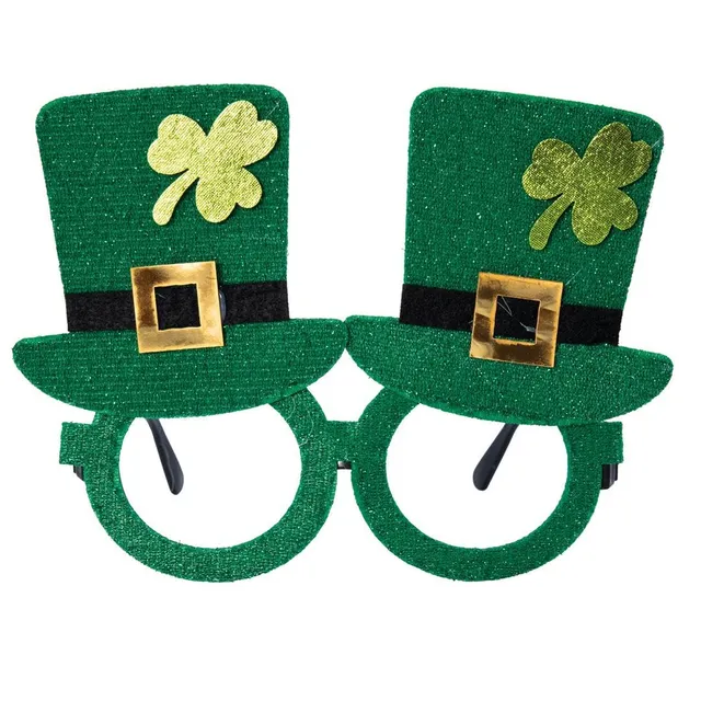 ptit-clown-23242-st-patrick-s-hut-brille-gr-n-gold-f-r-erwachsene image 1