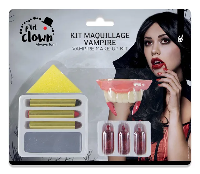 p-tit-clown-vampire-halloween-make-up-set-grau-erwachsene image 1