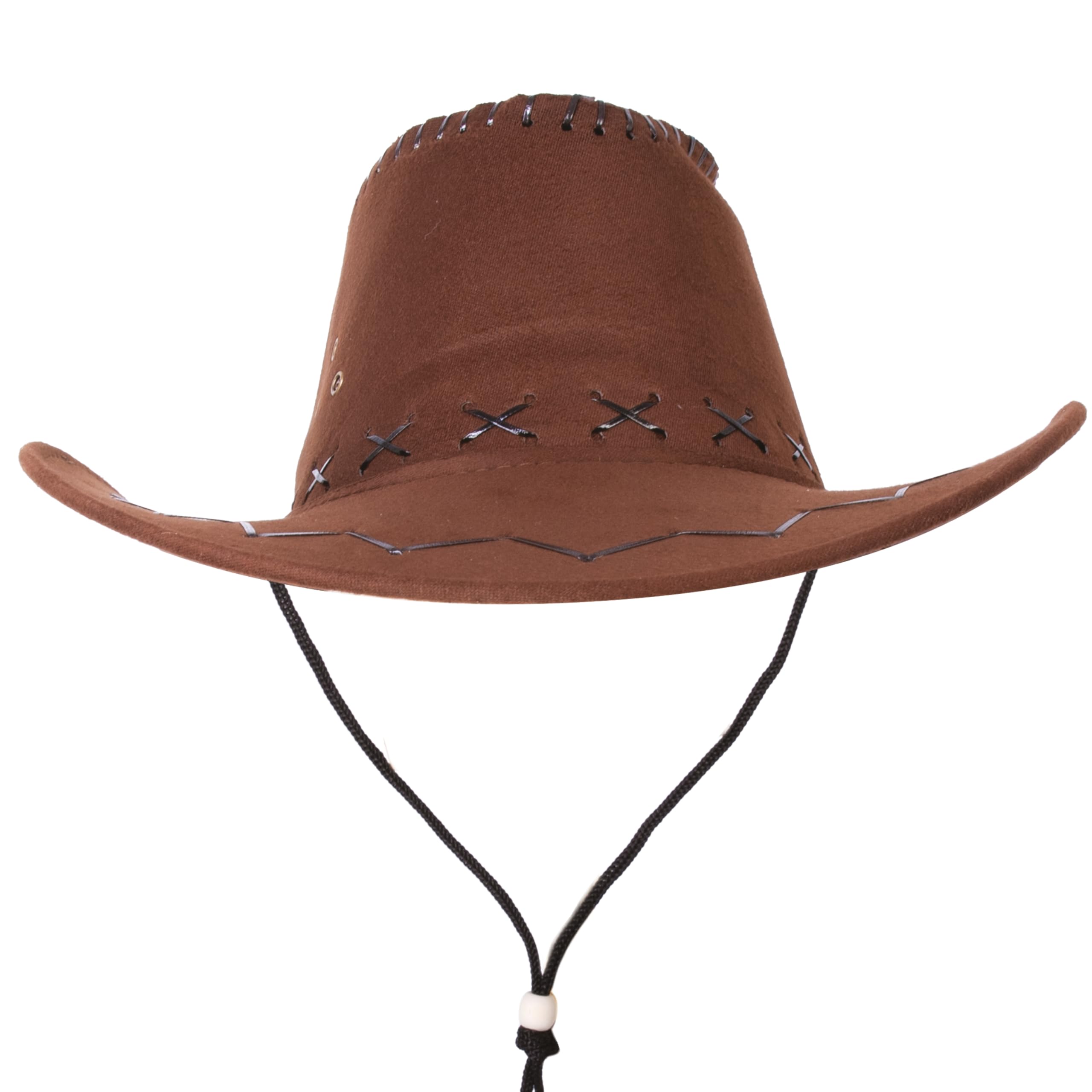 ptit-clown-cowboyhut-nubukleder-optik-dunkelbraun-erwachsene image 2