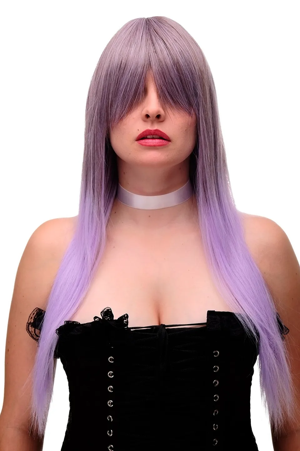 wig-me-up-gf-w2170-damenper-cke-sehr-lang-glatt-70-cm-braun-lila-pony image 1