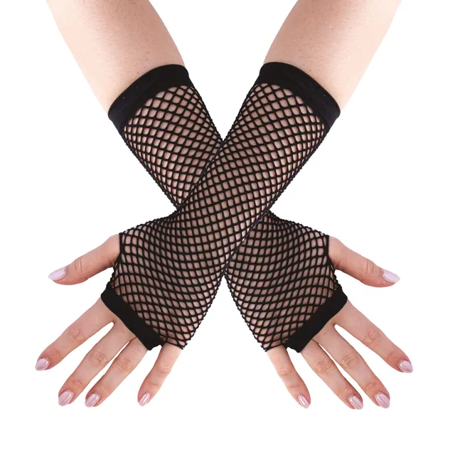 p-tit-clown-lange-netz-handschuhe-schwarz-mitaines-longues image 1