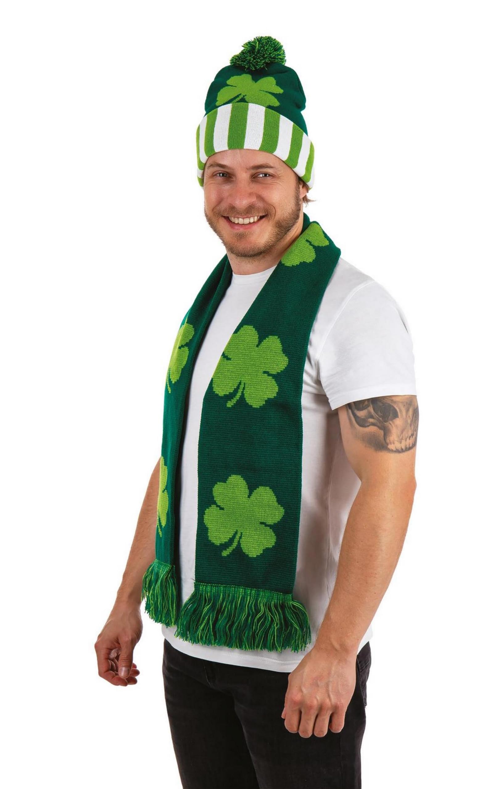 p-tit-clown-st-patrick-s-day-set-m-tze-und-schal-gr-n-erwachsene image 2