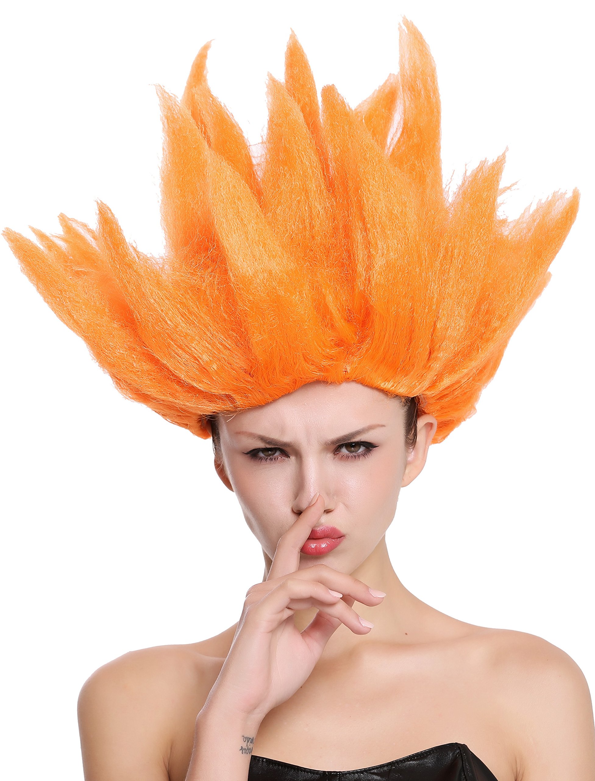 wig-me-up-party-per-cke-91062-pc24-hochtoupiert-neonorange-30-cm image 4