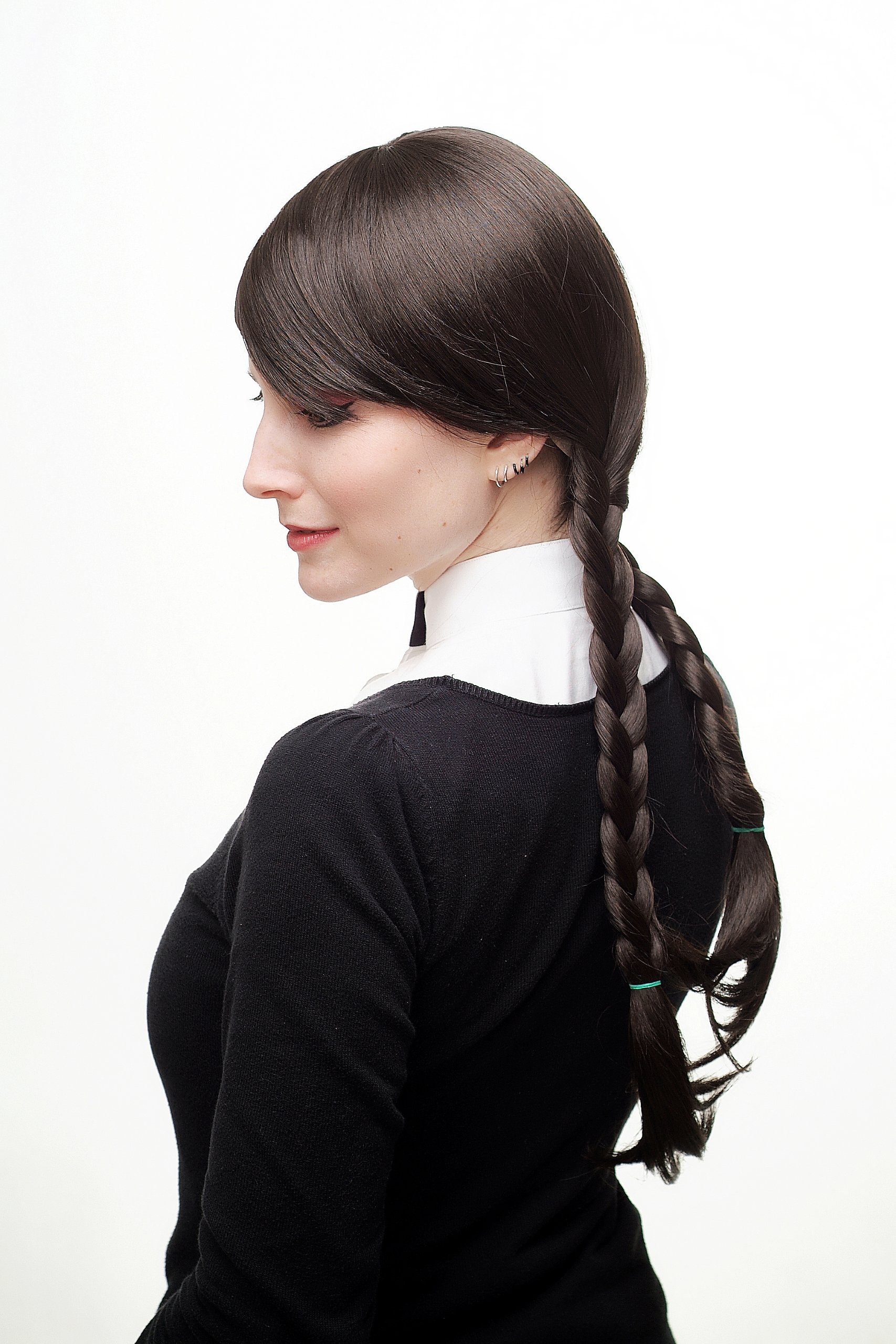 wig-me-up-3446-4-per-cke-dunkelbraun-mit-geflochtenen-z-pfen-60-cm image 4