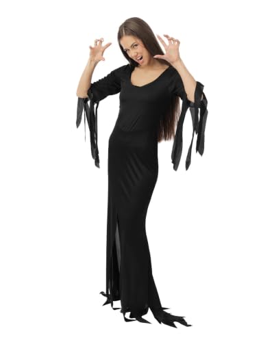 ptit-clown-gothic-hexe-kost-m-damen-lang-schwarz image 7