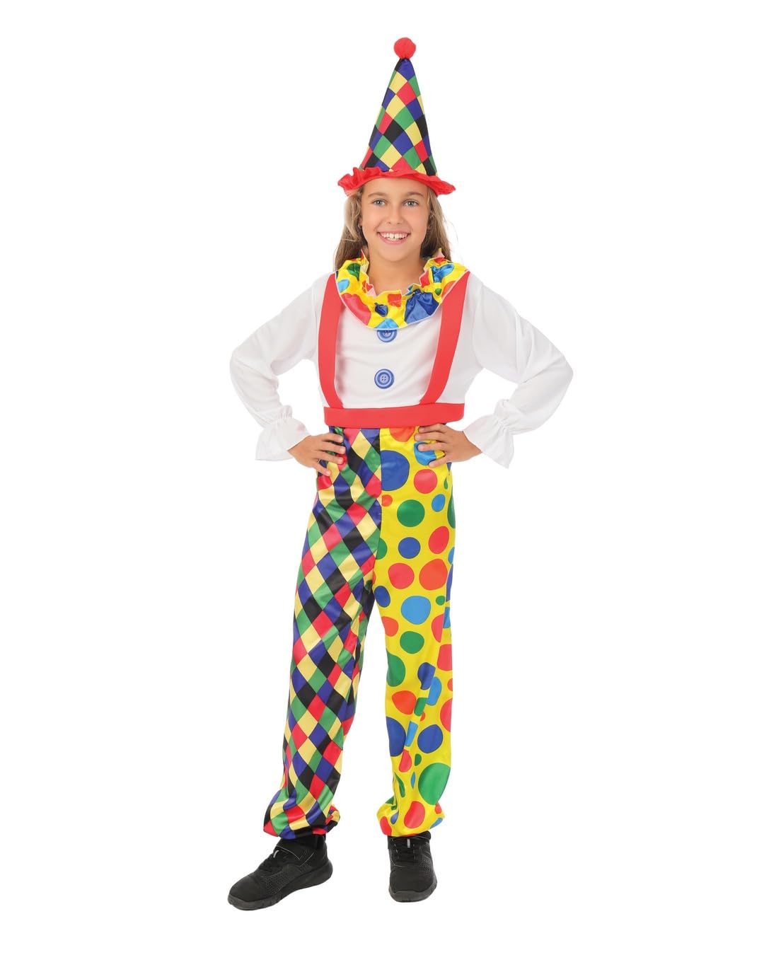 p-tit-clown-clown-kost-m-kinder-10-12-jahre-overall-mit-hut image 4
