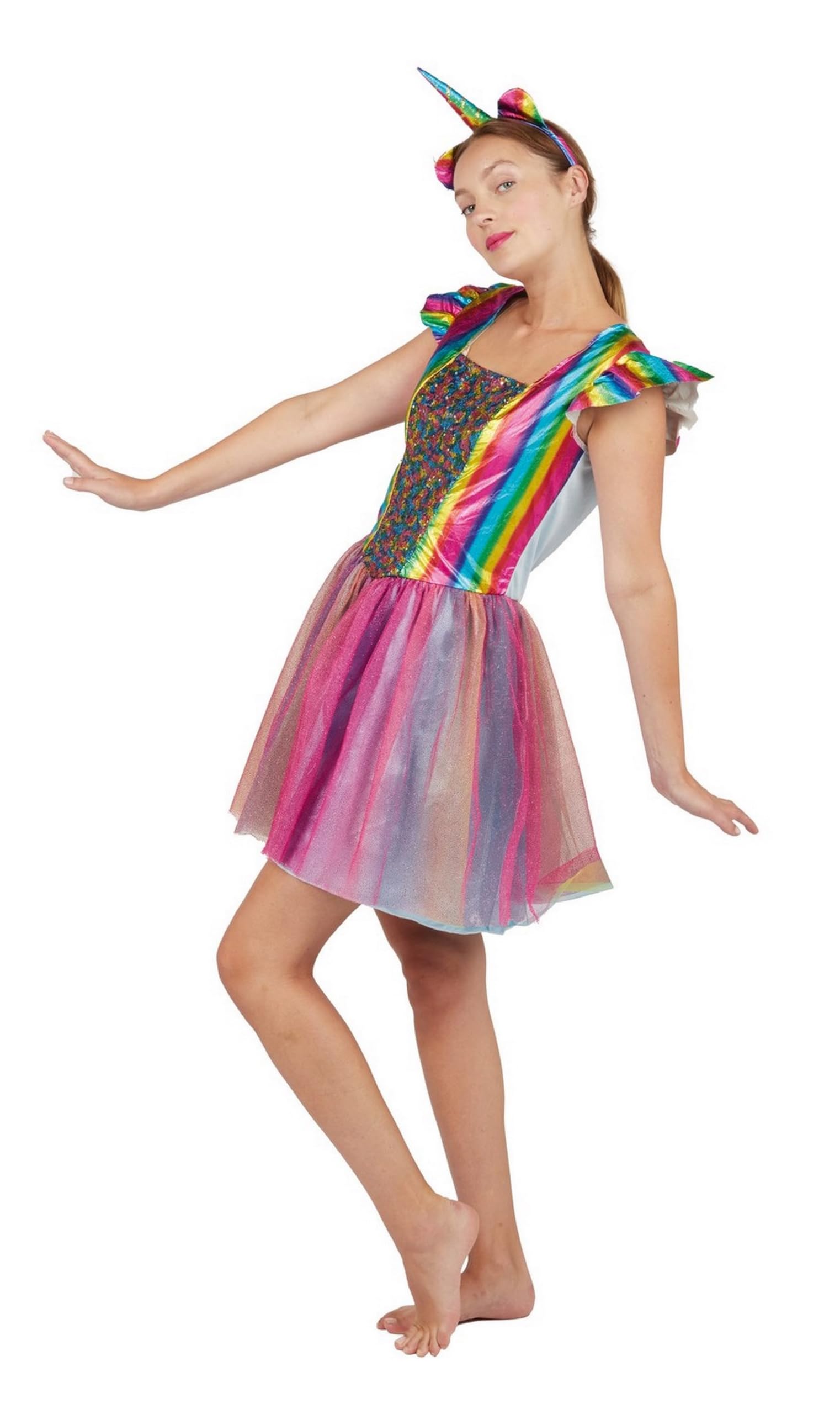 p-tit-clown-damenkost-m-einhorn-regenbogen-gr-l-xl image 2