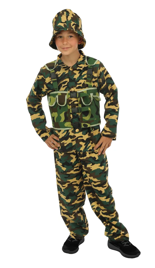 ptit-clown-soldatenkost-m-kinder-milit-r-camouflage image 1