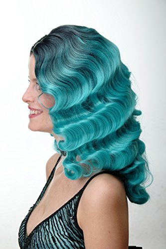 wig-me-up-gfw1860-damenper-cke-hollywood-ombre-schwarz-t-rkis-lang image 7