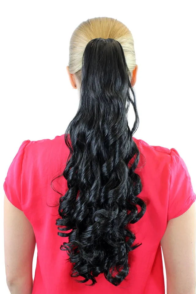 wig-me-up-haarteil-zopf-ponytail-250-2-schwarz-45-cm-spirallocken-mit-butterfly- image 1