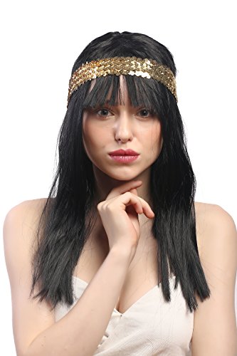 wig-me-up-91270-za103-per-cke-damen-lang-schwarz-mit-pony-und-gold-stirnband-cle image 7