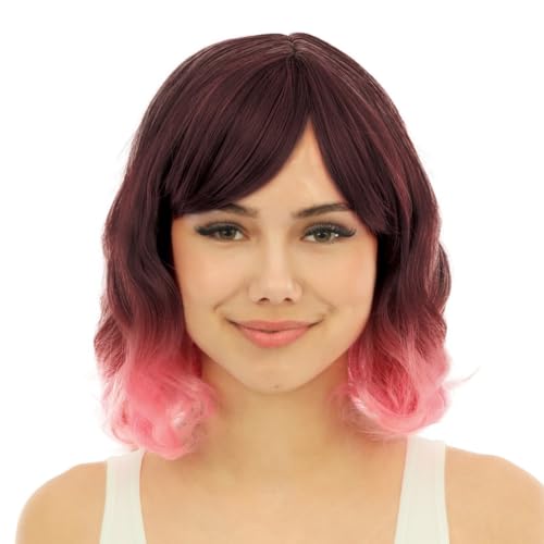 ptit-clown-per-cke-halblang-mit-pony-rosa-kunsthaar image 7