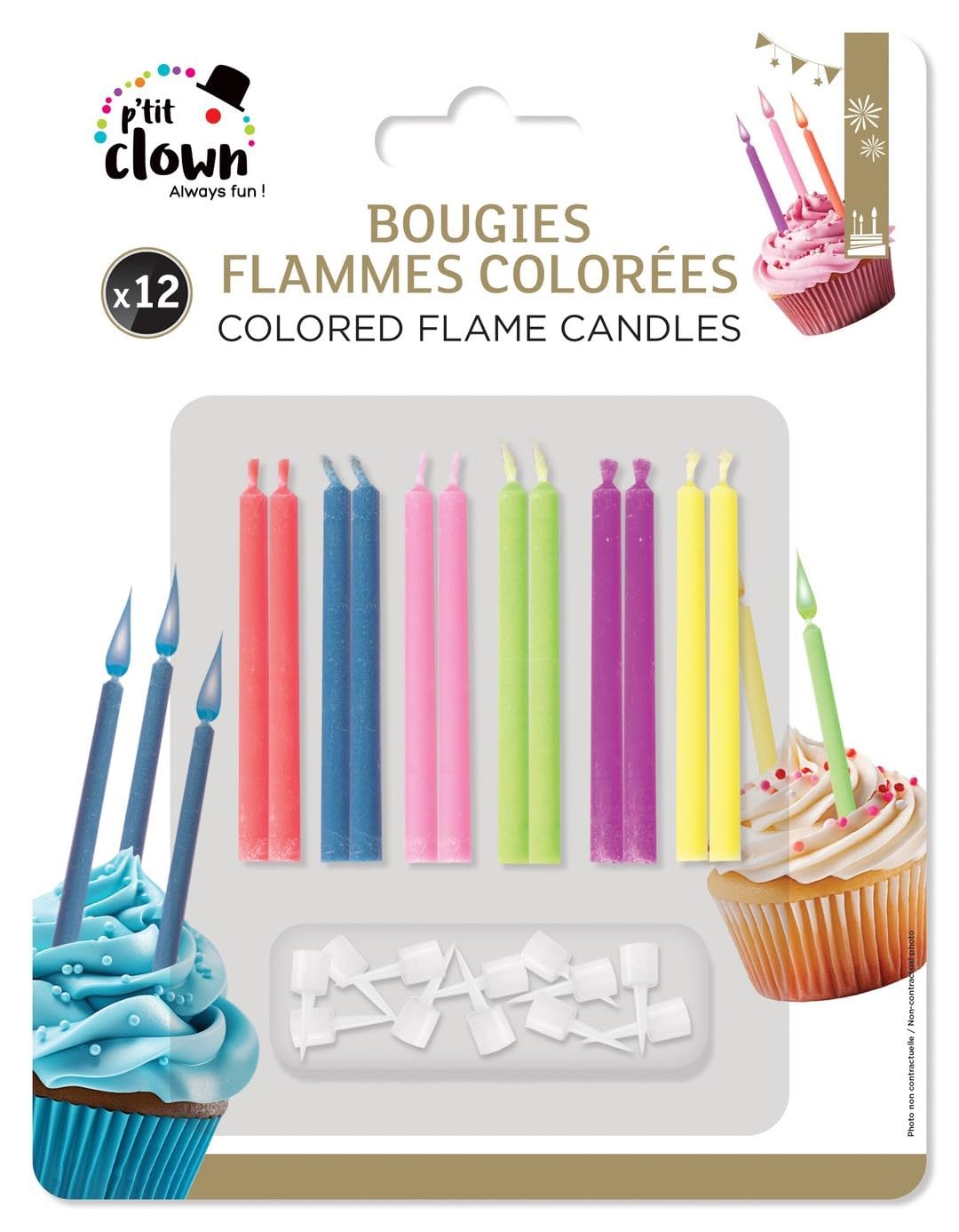 ptit-clown-23960-kerzen-bunte-flammen-12-st-ck image 2