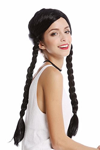 wig-me-up-90835-za103-per-cke-damen-schwarz-lange-geflochtene-z-pfe-mittelscheit image 8
