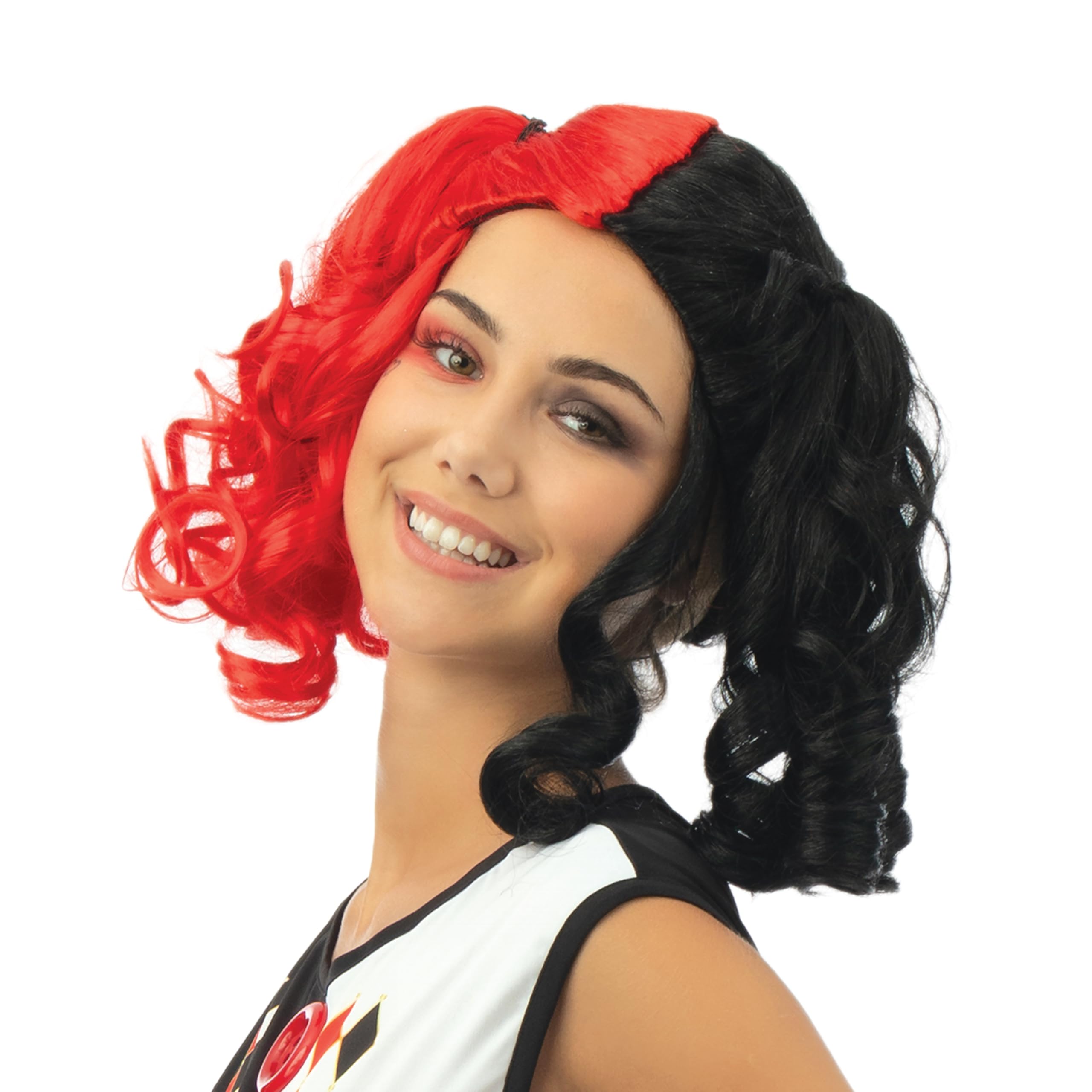 ptit-clown-harlekin-per-cke-mit-zipfeln-schwarz-rot image 3