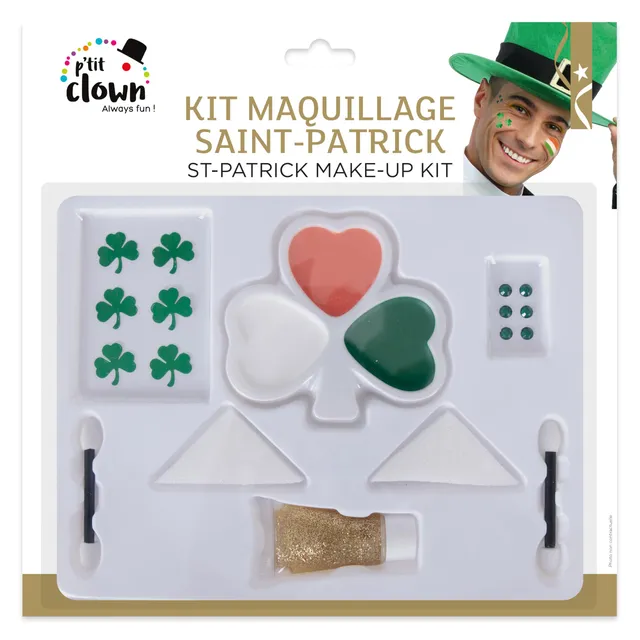 p-tit-clown-23247-st-patrick-s-day-make-up-set-f-r-gesicht-und-k-rper image 1