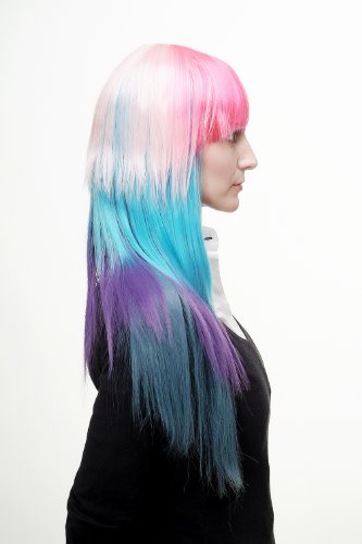 wig-me-up-h9014-damenper-cke-lang-bunt-neon-pink-blau-wei-glatt-mit-pony image 7