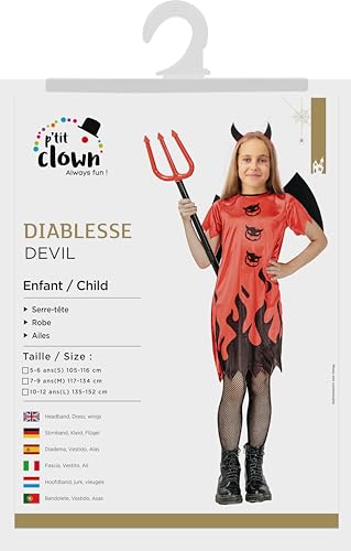 p-tit-clown-teufelin-m-dchenkost-m-rot-schwarz-halloween-kost-m-kinder image 7
