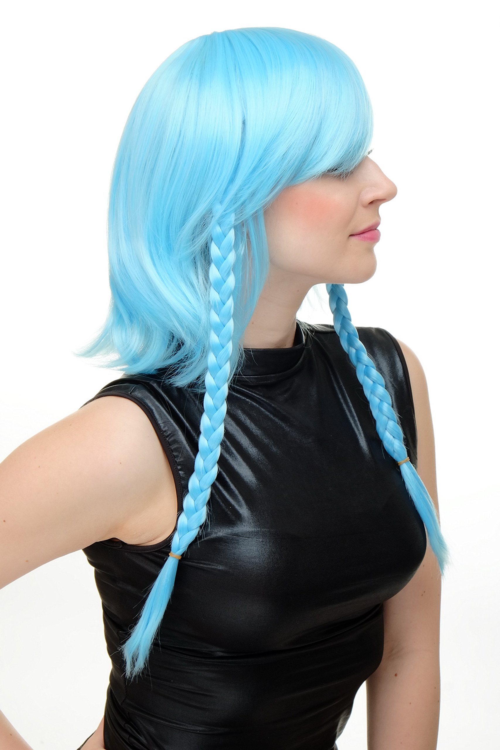 wig-me-up-yzf-7185-cosplay-per-cke-hellblau-kurz-mit-langen-geflochtenen-z-pfen image 3