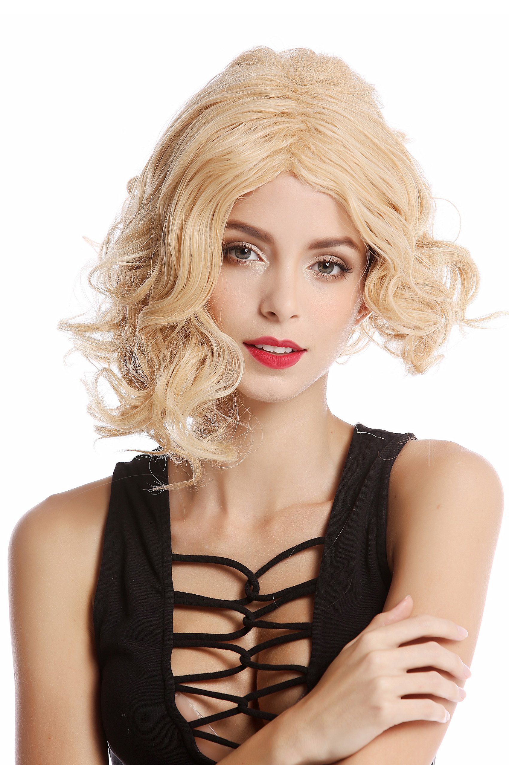 wig-me-up-yzf-4361-damenper-cke-kurz-wild-gelockt-blond-mix-mit-mittelscheitel image 2