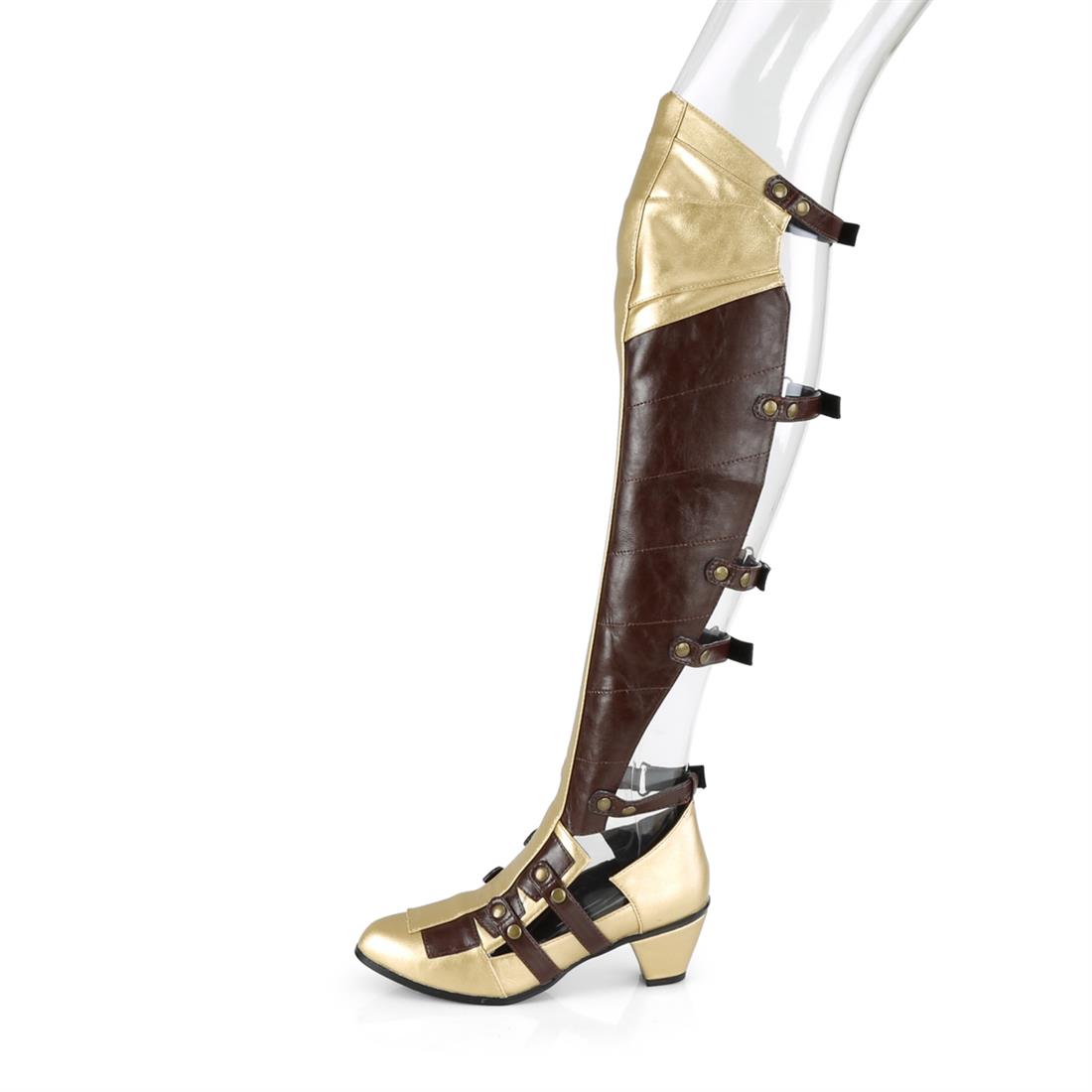 funtasma-maiden-8830-overknee-stiefel-braun-gold-mit-blockabsatz image 3