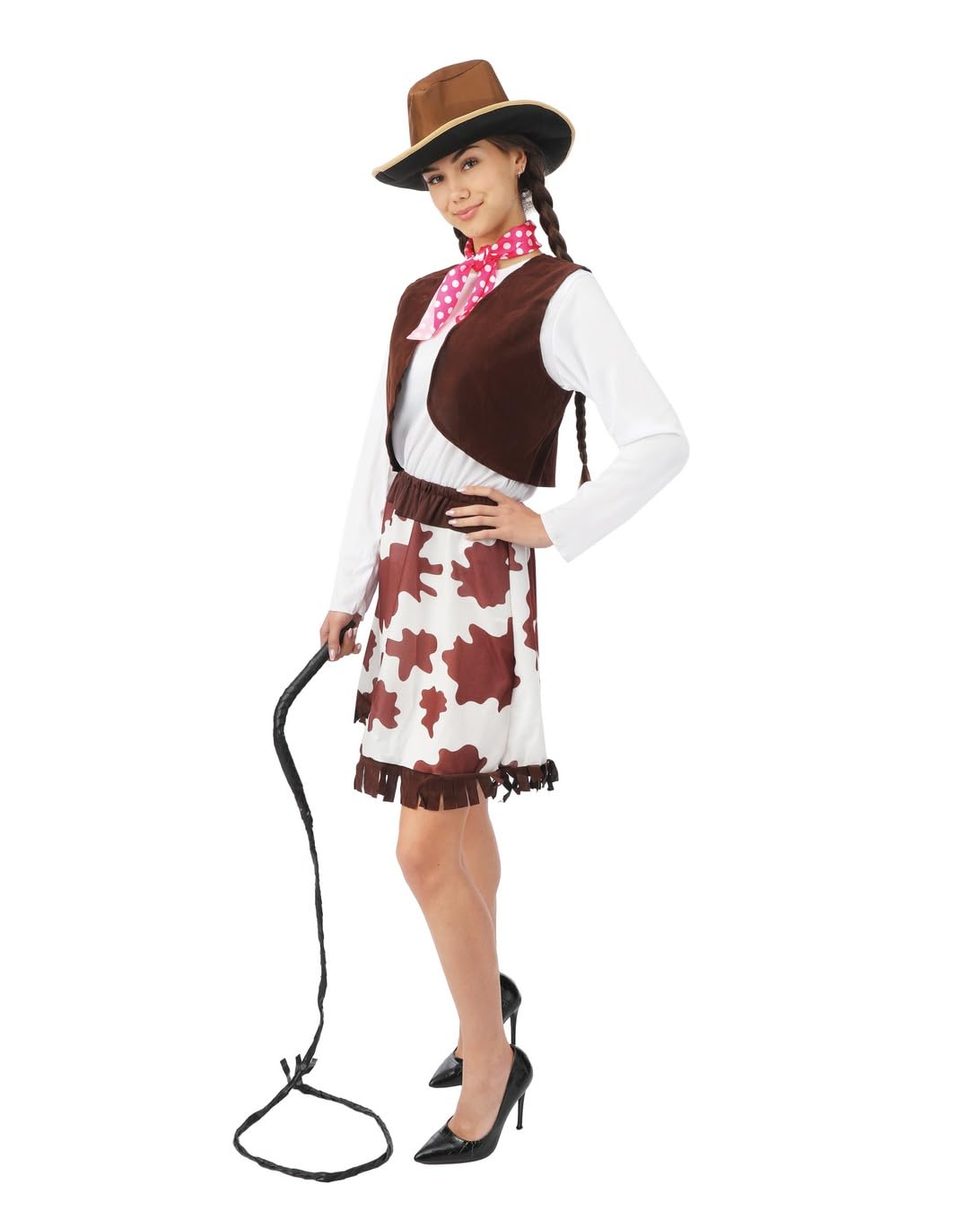 p-tit-clown-cowgirl-kost-m-damen-braun-polyester image 2