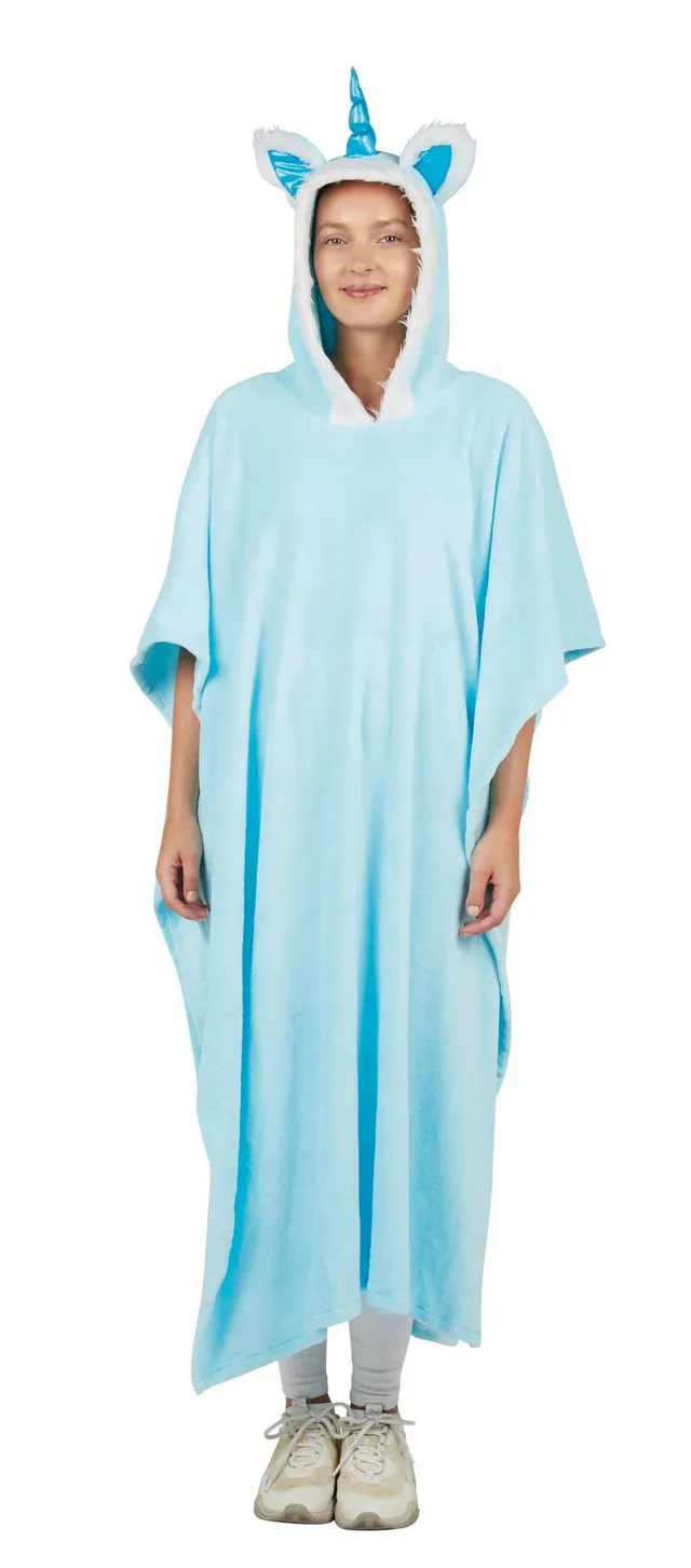 p-tit-clown-einhorn-poncho-mit-kapuze-erwachsene-einheitsgr-e-polyester image 1