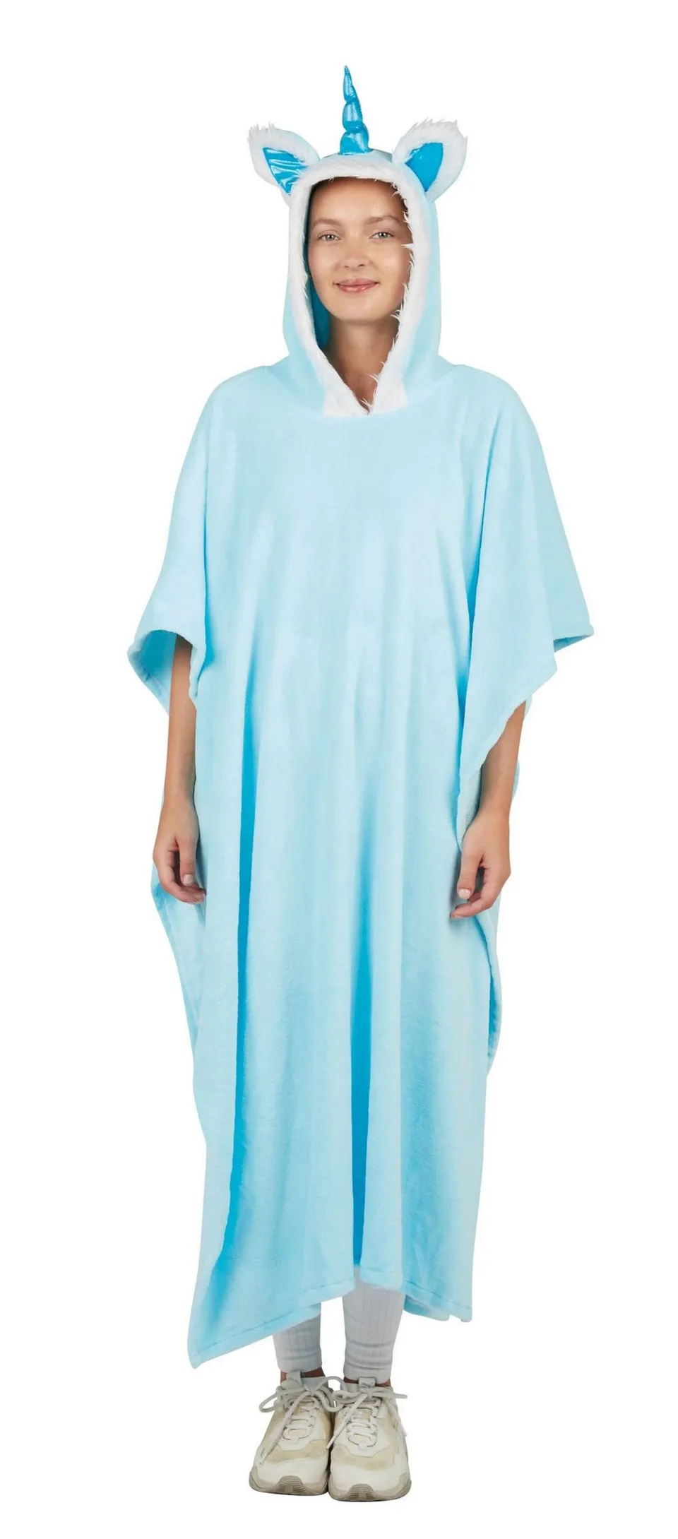 p-tit-clown-einhorn-poncho-mit-kapuze-erwachsene-einheitsgr-e-polyester image 1