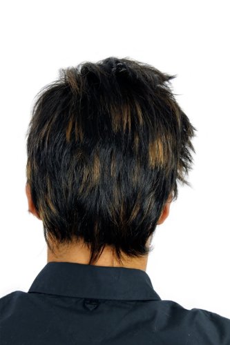 wig-me-up-wl-3030a-2f27-herrenper-cke-schwarzbraun-blond-kurz-wild-25-cm image 8