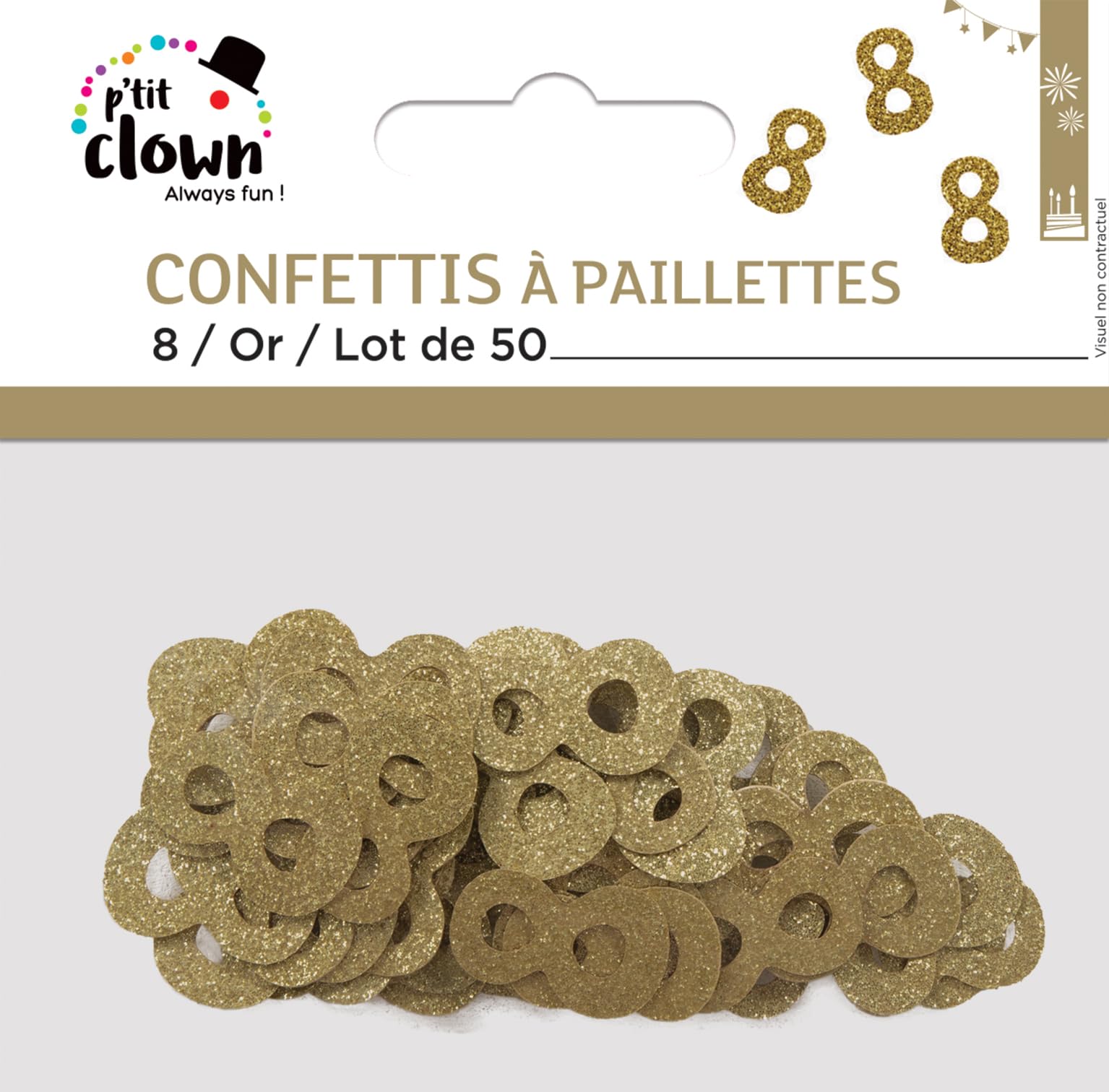 p-tit-clown-re21042-glitzer-konfetti-zahl-8-gold-50-st-ck-tischkonfetti image 2