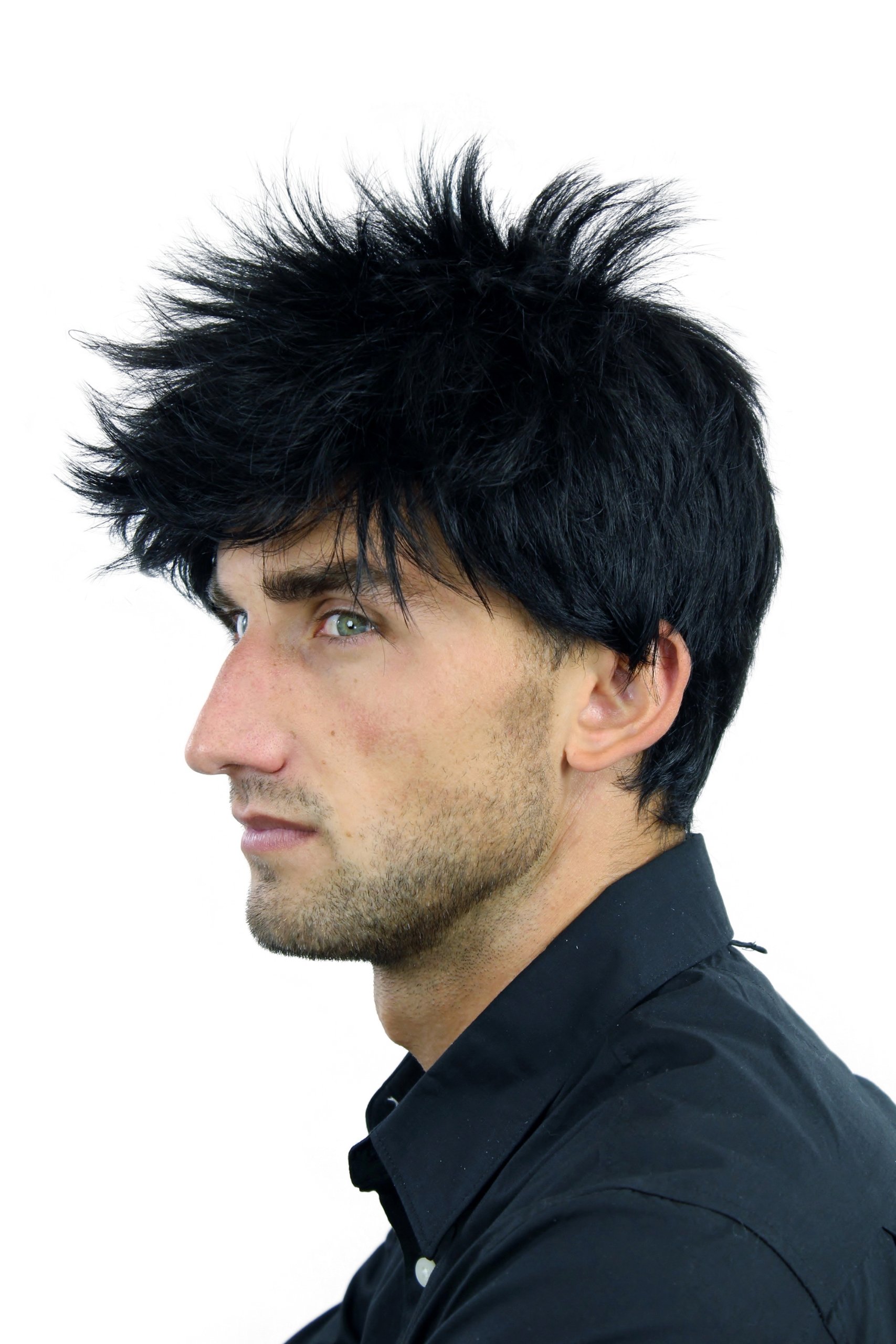 wig-me-up-wl-3041-1-herrenper-cke-kurz-wild-schwarz-25-cm image 2