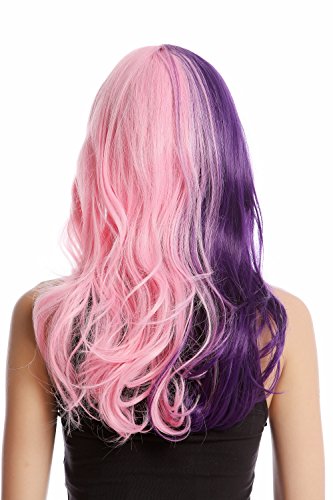 wig-me-up-gf-w2301-damenper-cke-lila-pink-halb-lila-halb-rosa-lockig-55-cm image 8