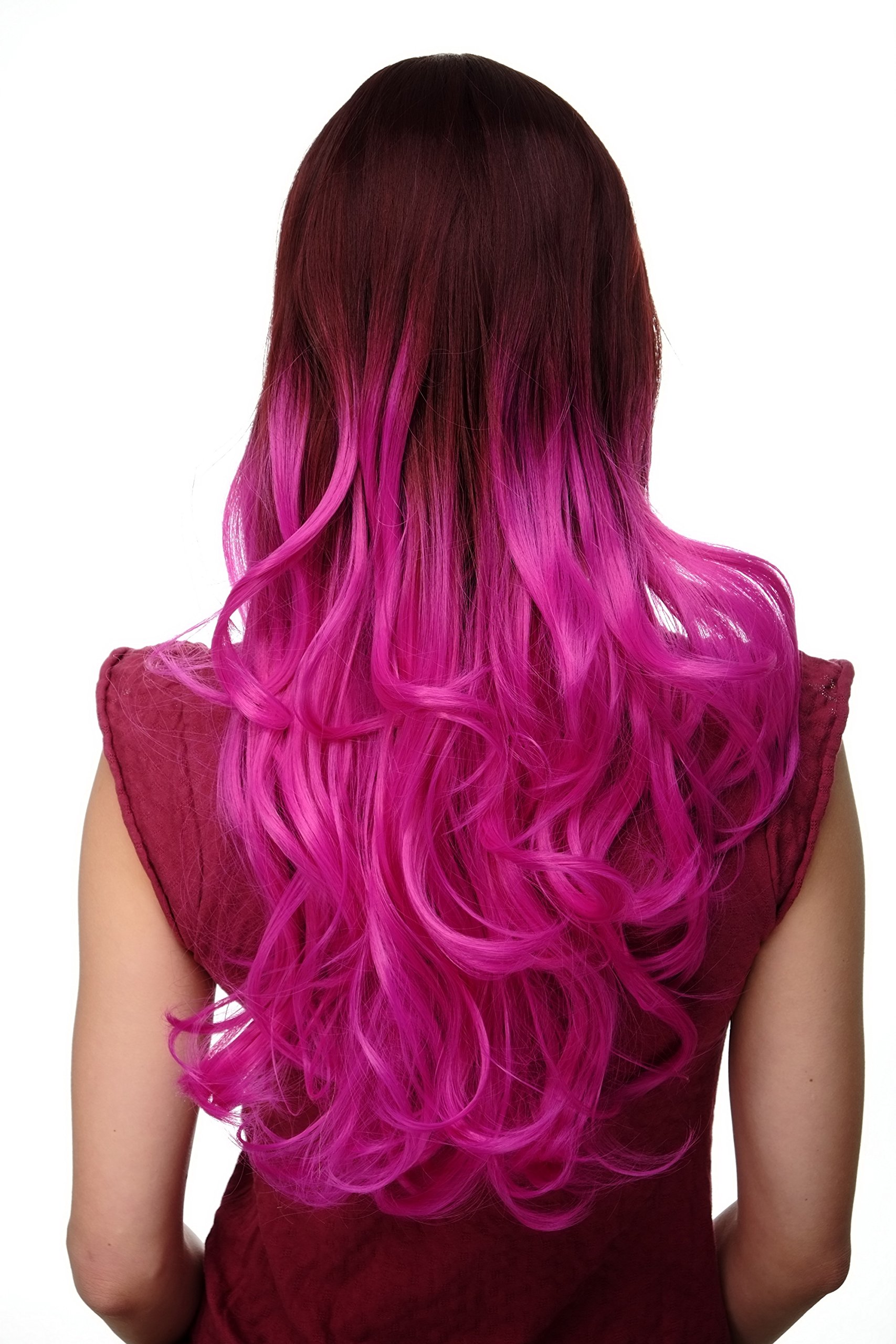wig-me-up-h9704-33ft2405-ombre-per-cke-braun-pink-60-cm-lockig image 4