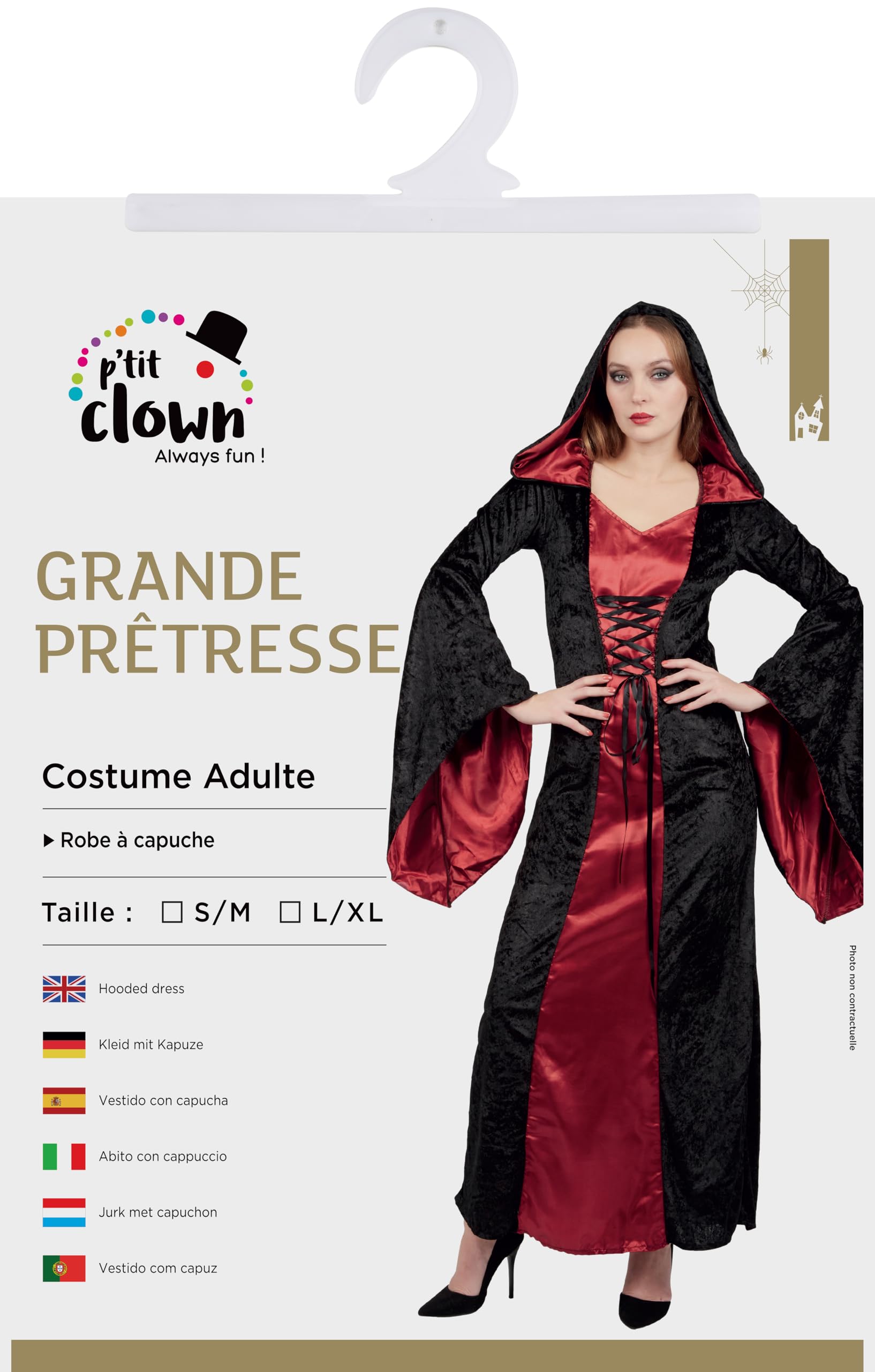 p-tit-clown-hohepriesterin-kost-m-erwachsene-kapuzenkleid image 5