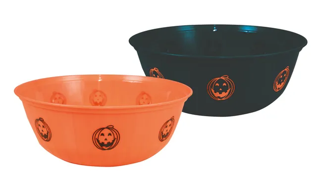 ptit-clown-95541-halloween-salatschale-29-cm-s-igkeiten-sch-ssel-orange-schwarz image 1