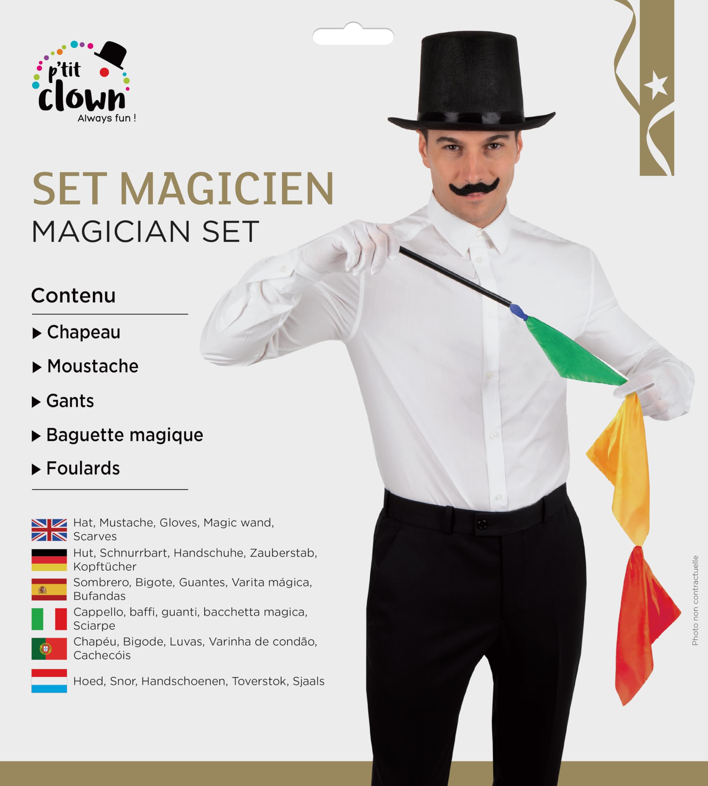 ptit-clown-zubeh-r-22698-mehrfarbiges-kost-m-accessoire image 2