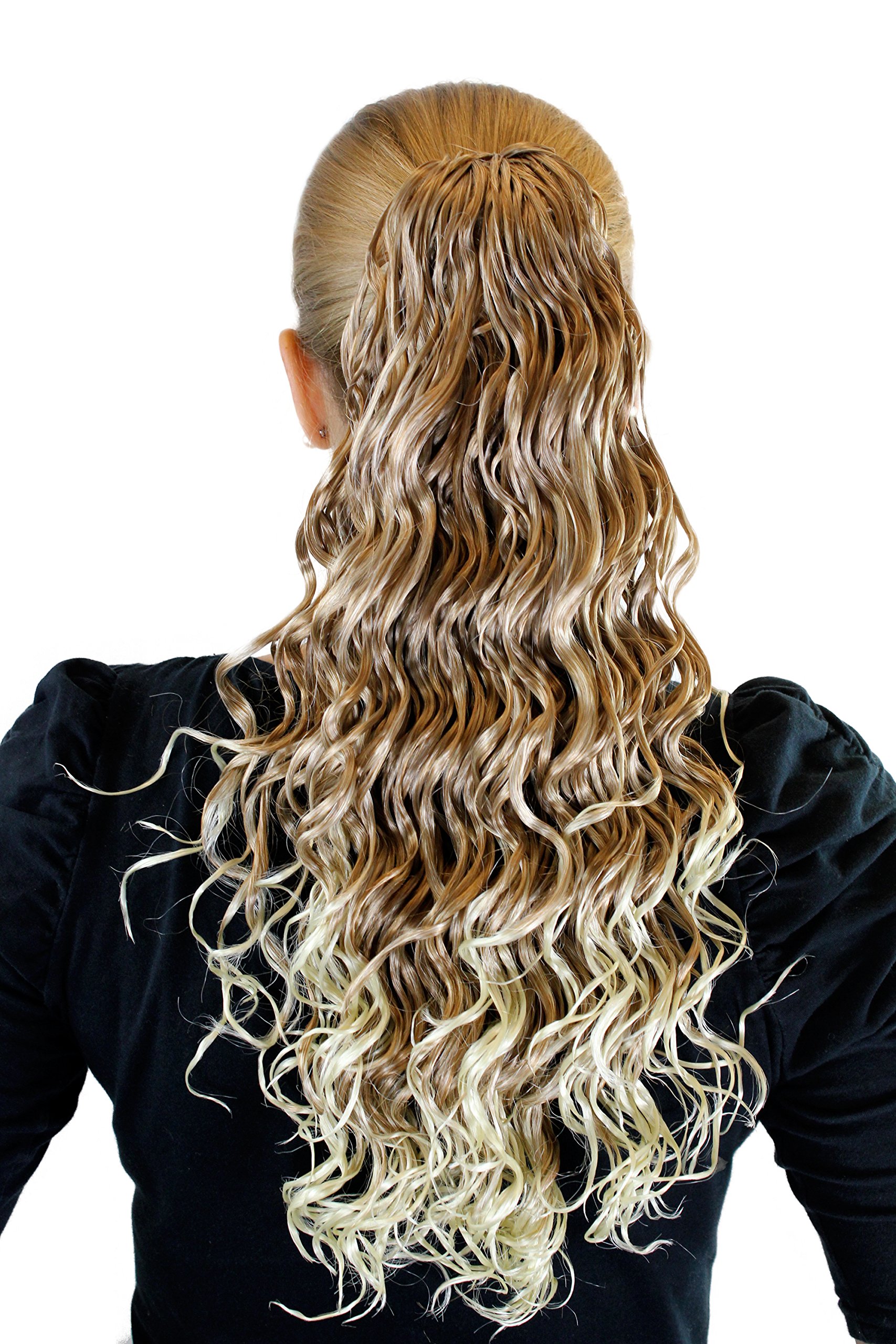 wig-me-up-jl-3220-27t613-zopf-haarteil-extension-50-cm-blond-mix-wetlook image 1