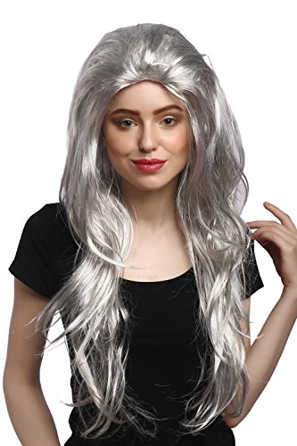 wig-me-up-91125-party-per-cke-grau-lang-70-cm-hexe-oma image 5