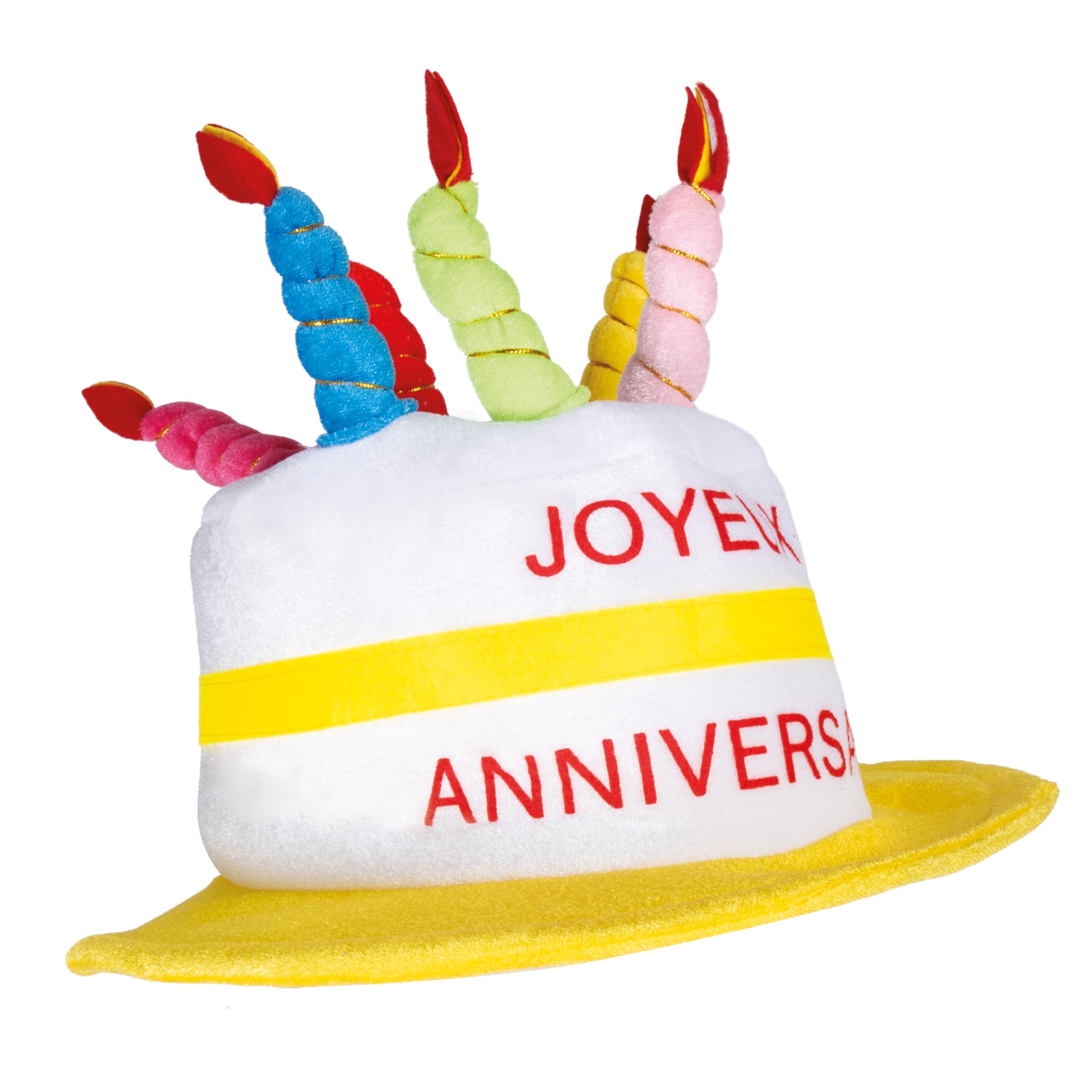 ptit-clown-81801-hut-samt-torte-joyeux-anniversaire-erwachsene-einheitsgr-e image 2