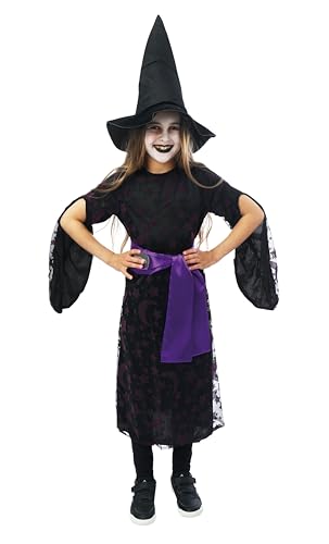 p-tit-clown-hexe-kost-m-m-dchen-kleid-hut-g-rtel image 6