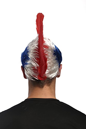 wig-me-up-xr-012-fanper-cke-irokese-mohawk-frankreich-blau-wei-rot image 8