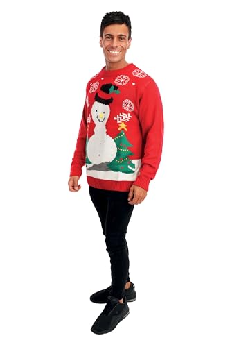 p-tit-clown-re48183-weihnachtspullover-herren-rot-schneemann-gr-xl image 5